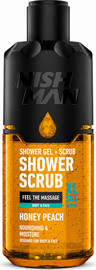 NISHMAN NISHMAN Shower Scrub Honey Peach – Body & Face ג'ל רחצה