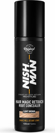 NISHMAN NISHMAN Hair Magic Retouch Root Concealer – Light Brown תרסיס צבע שורשים