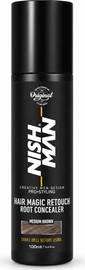 NISHMAN NISH MAN Hair Magic Retouch Root Concealer – Medium Brown 100ml צבע שורשים