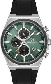 Daniel Klein שעון גבר Daniel Klein Exclusive DK.1.14348-4 – ירוק שחור עם רצועת סיליקון