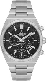 Daniel Klein שעון גבר Daniel Klein Business DK.1.14476-2 – כסוף לוח שחור