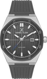 Daniel Klein שעון גבר Daniel Klein DK.1.14338-3 – כסף ושחור לוח שחור