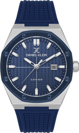 Daniel Klein שעון גבר Daniel Klein DK.1.14338-4 – כסף וכחול לוח כחול