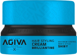 AGIVA קרם לשיער Agiva Hair Wax BRILLANTINE Hair Styling Shiny 155mL אגיבה- תכלת