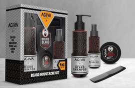 AGIVA סט לזקן ולשפם Agiva Beard & Moustache Gift Set אגיבה