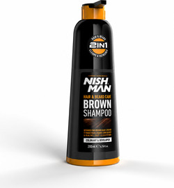 NISHMAN NISHMAN 2in1 Brown Shampoo – שמפו חום לשיער ולזקן