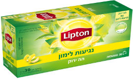 ליפטון תה ירוק עם נגיעות לימון