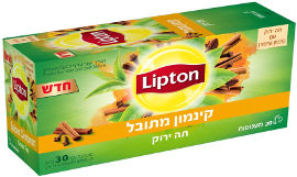 ליפטון תה ירוק עם קינמון וציפורן
