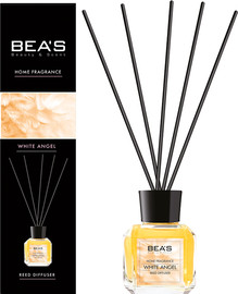 BEA'S מפיץ ריח במקלות, ריחן בריח לבחירה, לאווירה יוקרתית, נעימה, ומרעננת, לקוסמטיקאיות, סלוני יופי, מכוני קעקועים, קליניקות ושימוש ביתי 120 מ"ל Home Fragrance Reed Diffuser