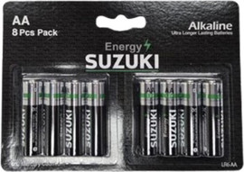 S-Free סוללות AA אלקליין SUZUKI ENERGY – מארז 8 יחידות LR6