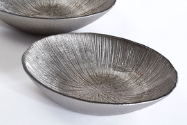 B-DECOR קערה זכוכית אובלית 15 ס"מ MARTINEZ GOLD