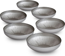 B-DECOR סט 6 מרקיות זכוכית צבע כסף MARTINEZ SILVER