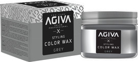 AGIVA ווקס צובע זמני בצבע אפור Agiva Hair Styling Color Wax Grey 120ml