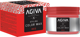 AGIVA ווקס צובע זמני בצבע אדום Agiva Hair Styling Color Wax Red 120ml