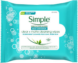 SIMPLE DAILY SKIN DETOX מגבוני ניקוי למראה מאט