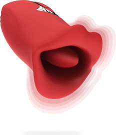 TOY JOY ויברטור אוראלי עם לשון סיליקון | The Kisser Stimulator ,אדום