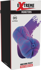 Target Toys מאונן סיליקון נוזלי דואלי חד-קרן | Hidden Desire Extreme Unicorn Pussy Masturbator ,כחול