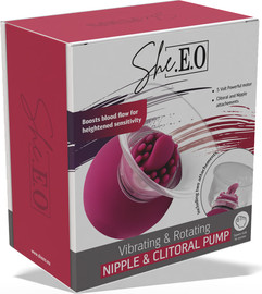 She.E.O משאבת ואקום רוטטת ומסתובבת לדגדגן ולפטמות | ,סגול