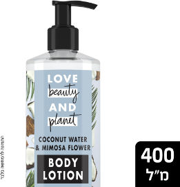 LOVE BEAUTY AND PLANET תחליב גוף מימוזה וקוקוס לאב ביוטי אנד פלאנט