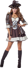 ברוריה תחפושות תחפושת פיראט דלוקס Brown Edition