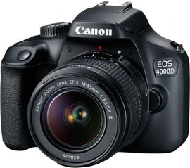CANON מצלמה דיגיטלית EOS 4000D DSLR + עדשת Canon EF-S 18-55mm קנון Canon 4000D + EF 18-55 SEE DC