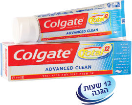 קולגייט טוטל משחת שיניים אדבנס קלין