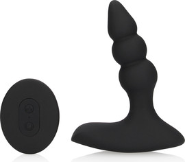 SCALA פלאג אנאלי רוטט מדורג עם שלט רחוק – Loveline Beaded Vibrating Anal Plug ,שחור