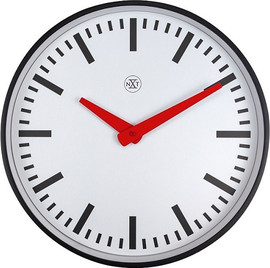 NeXtime שעון קיר - ניוקאסל - מחוגים באדום 40 ס"מ