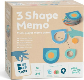 BS Toys משחק זיכרון הרכבת פאזל 3 חלקים מעץ - BS Toys