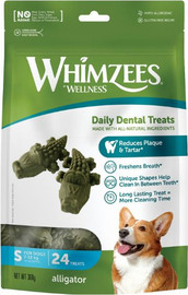 WHIMZEES ווימזיז Whimzees אליגטור דנטלי בינוני 24 יח' באריזה -  360 גרם