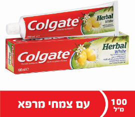 קולגייט משחת שיניים להלבנה הרבל צמחי מרפא
