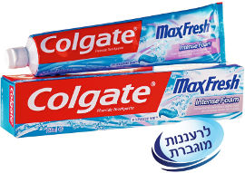 קולגייט מקס פרש אינטנס פואם משחת שיניים