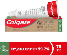 קולגייט משחת שיניים טבעית 99.7% סמייל פור גוד הגנה
