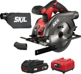 SKIL מסור עגול נטען 20V לחיתוך עץ "6.5 (165 מ"מ) + סוללה 2.0Ah + מטען