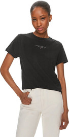 TOMMY HILFIGER חולצת טישרט קצרה טומי הילפיגר Reg Essential Logo + נשים