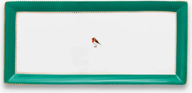 PIP STUDIO מגש לעוגה ירוק 33.5 סמ Love Birds מבית PIP STUDIO