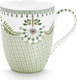 PIP STUDIO כוס קפה 350 מל בצבע ירוק בהיר Lily&Lotus מבית PIP STUDIO
