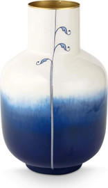 PIP STUDIO אגרטל מתכת בגובה 30 סמ Pip & The Blue Bird Dip Dye כחול מבית PIP STUDIO