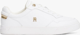 TOMMY HILFIGER נעלי טומי הילפיגר Leather TH Monogram Court Trainers נשים