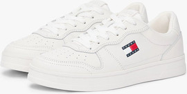 TOMMY HILFIGER נעלי טומי הילפיגר The Greenwich Leather Contrast Heel Trainers נשים