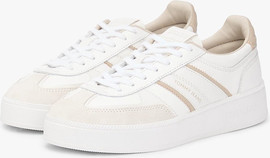 TOMMY HILFIGER נעלי טומי הילפיגר The Greenwich Leather Mixed Texture Platform Trainers נשים