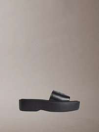 Calvin Klein כפכפי קלווין קליין Amelia - Leather Platform Sliders נשים
