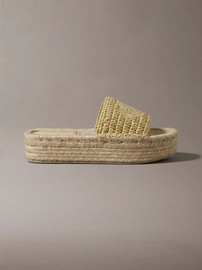 Calvin Klein נעלי קלווין קליין Flatf Espadrille Raffia MG נשים - קלווין קליין - Brown