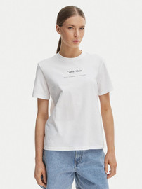 Calvin Klein חולצת טישירט קצרה קלווין קליין Tonal Logo Classic נשים - קלווין קליין - White