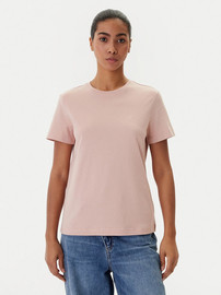 Calvin Klein חולצת טישירט קצרה קלווין קליין Monogram Crew Tee נשים - קלווין קליין - Pink