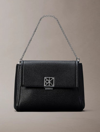Calvin Klein תיק קלווין קליין Emblem Hw Pebble Crossbody 20 נשים - קלווין קליין - Black