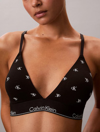 Calvin Klein חזייה קלווין קליין Lightly Lined Triangle Bralette נשים - קלווין קליין - Black