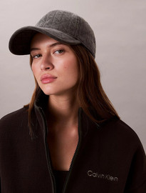 Calvin Klein כובע קלווין קליין Burnout Emblem Logo Denim נשים - קלווין קליין - Black