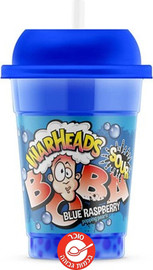 Warheads Boba raspberries wareheads בובה משקה רסברי בטעם רסברי