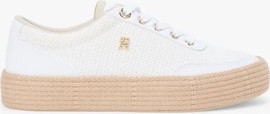 TOMMY HILFIGER נעלי טומי הילפיגר Monogram Canvas Rope Platform Trainers נשים - טומי הילפיגר - Beige